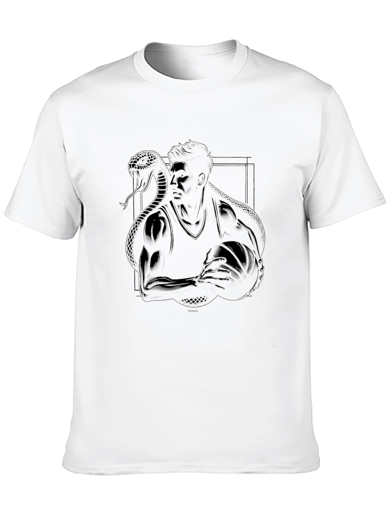 Black T-Shirt with Kobe Bryant Snake Design