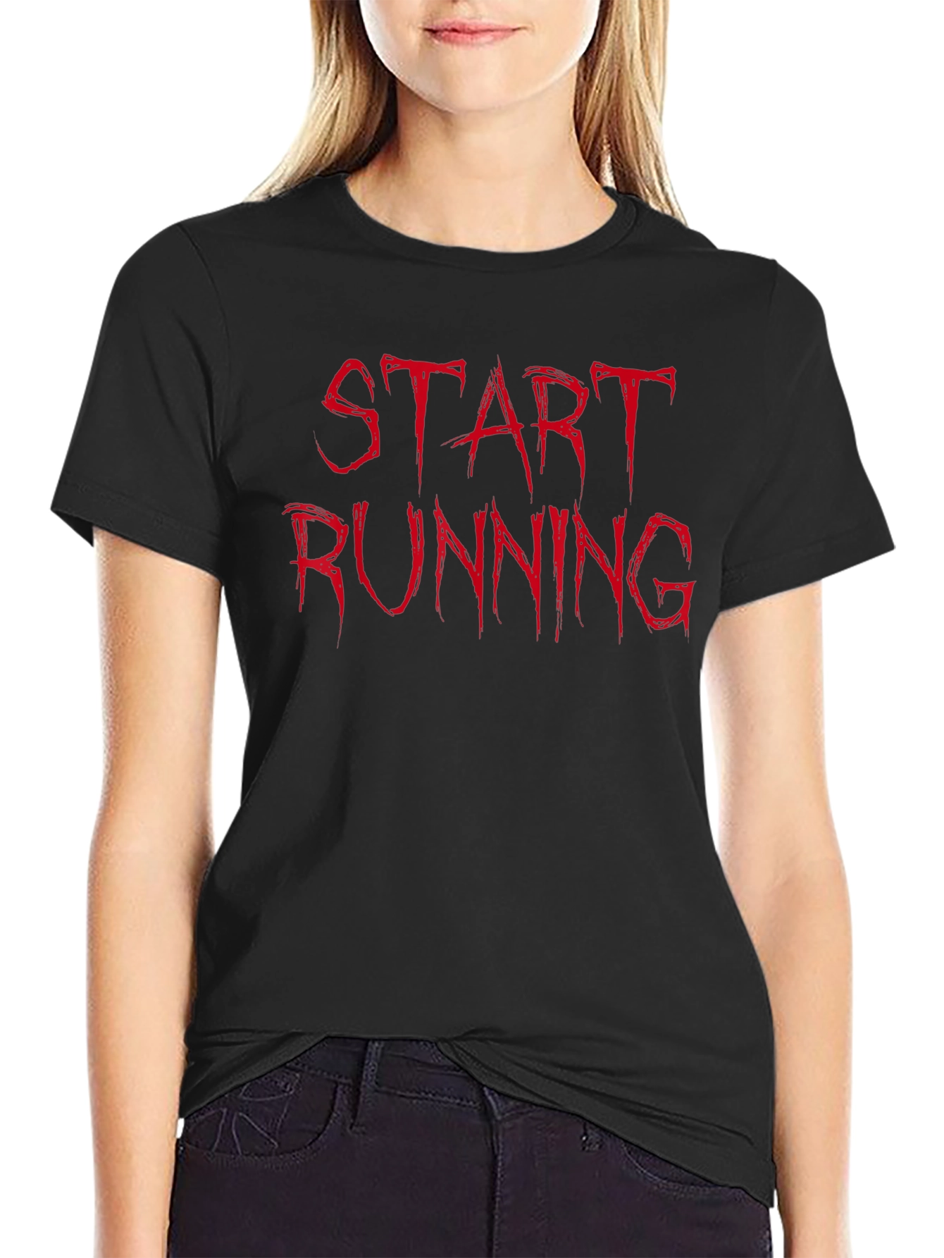 Start Running Graphic Tee - Black