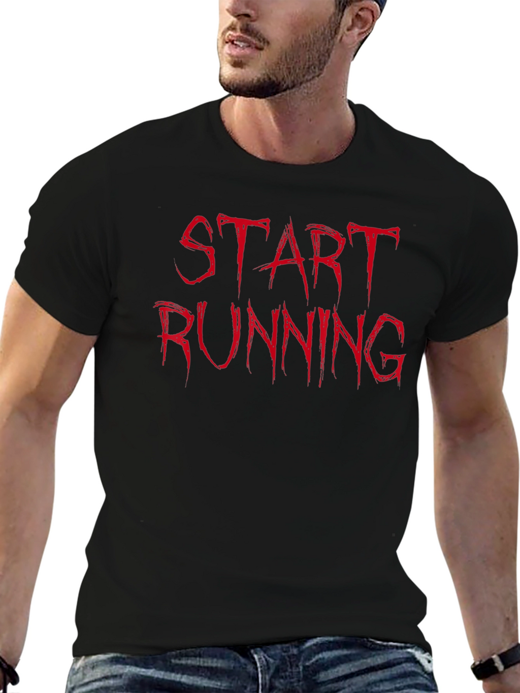 Start Running Graphic Tee - Black