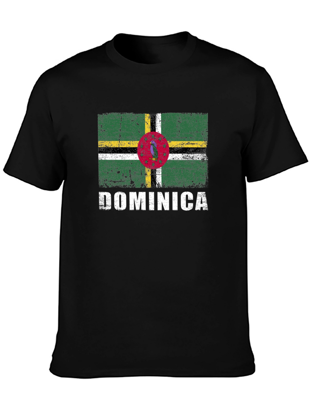 Dominica Flag T-Shirt - Distressed Design
