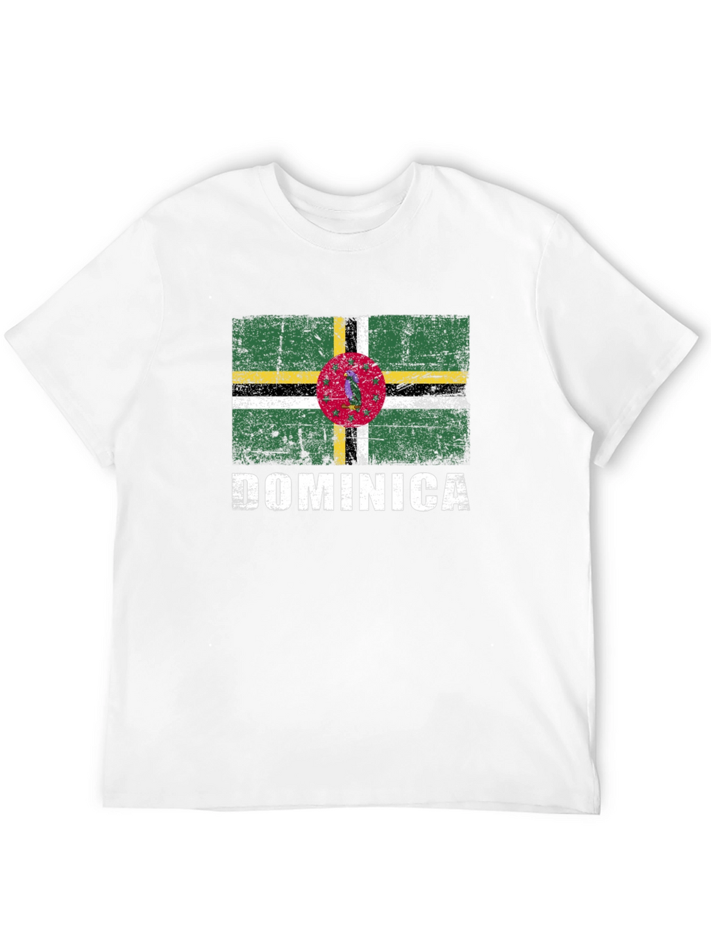 Dominica Flag T-Shirt - Distressed Design