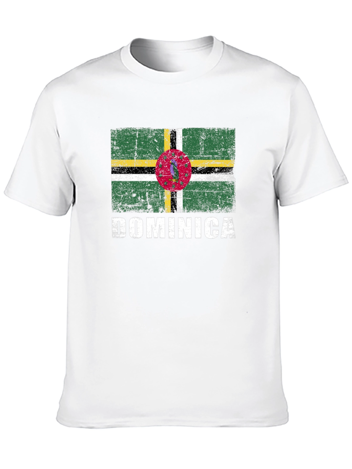 Dominica Flag T-Shirt - Distressed Design