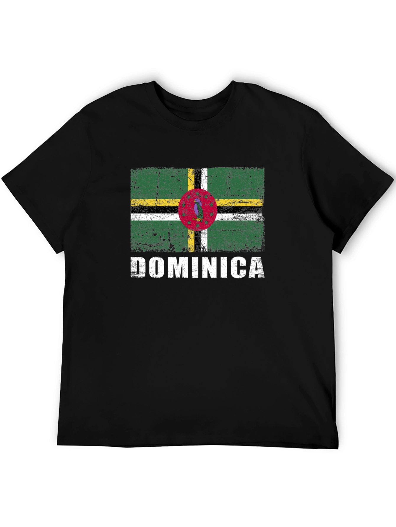 Dominica Flag T-Shirt - Distressed Design