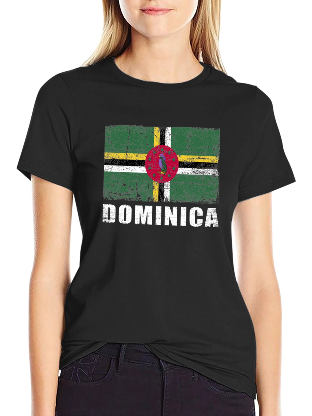 Dominica Flag T-Shirt - Distressed Design