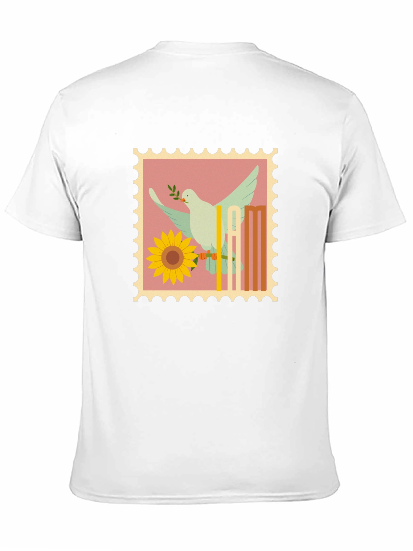 Dove & Sunflower Graphic Tee - Peace Symbol T-Shirt