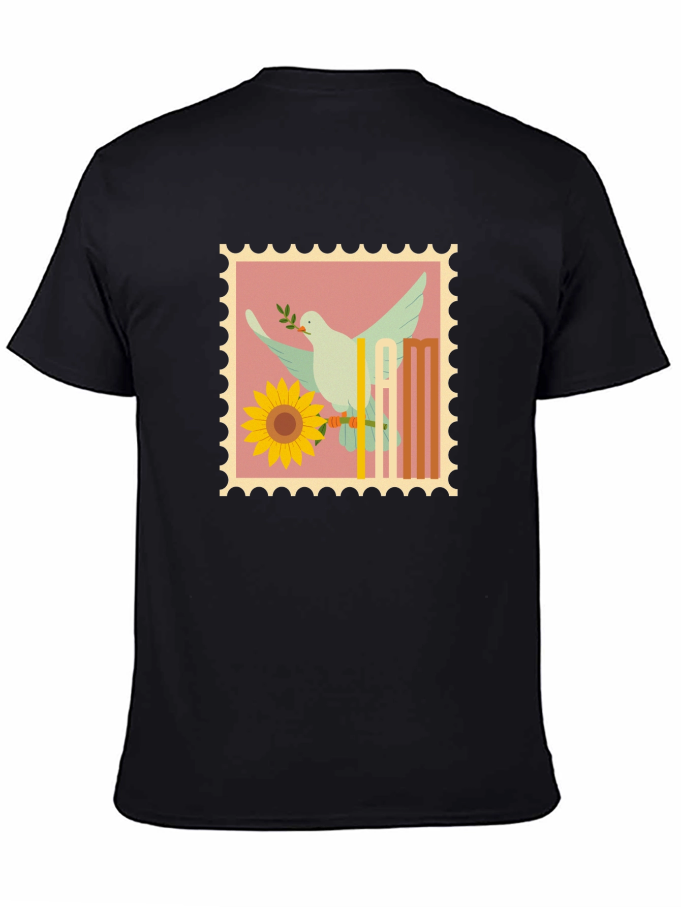 Dove & Sunflower Graphic Tee - Peace Symbol T-Shirt