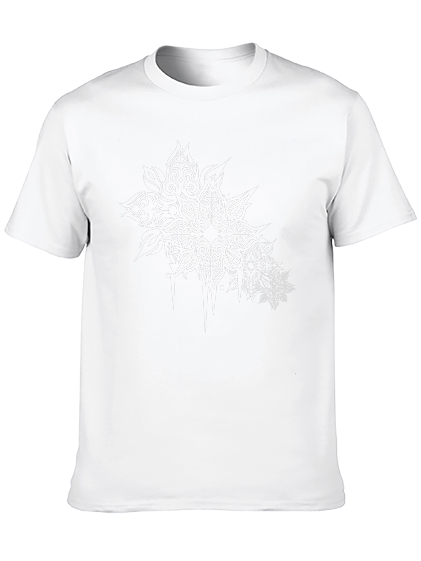 Tribal Star Graphic Print Black T-Shirt