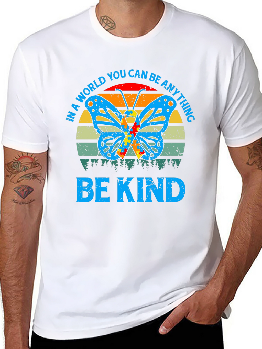 Be Kind Autism Butterfly Graphic Tee