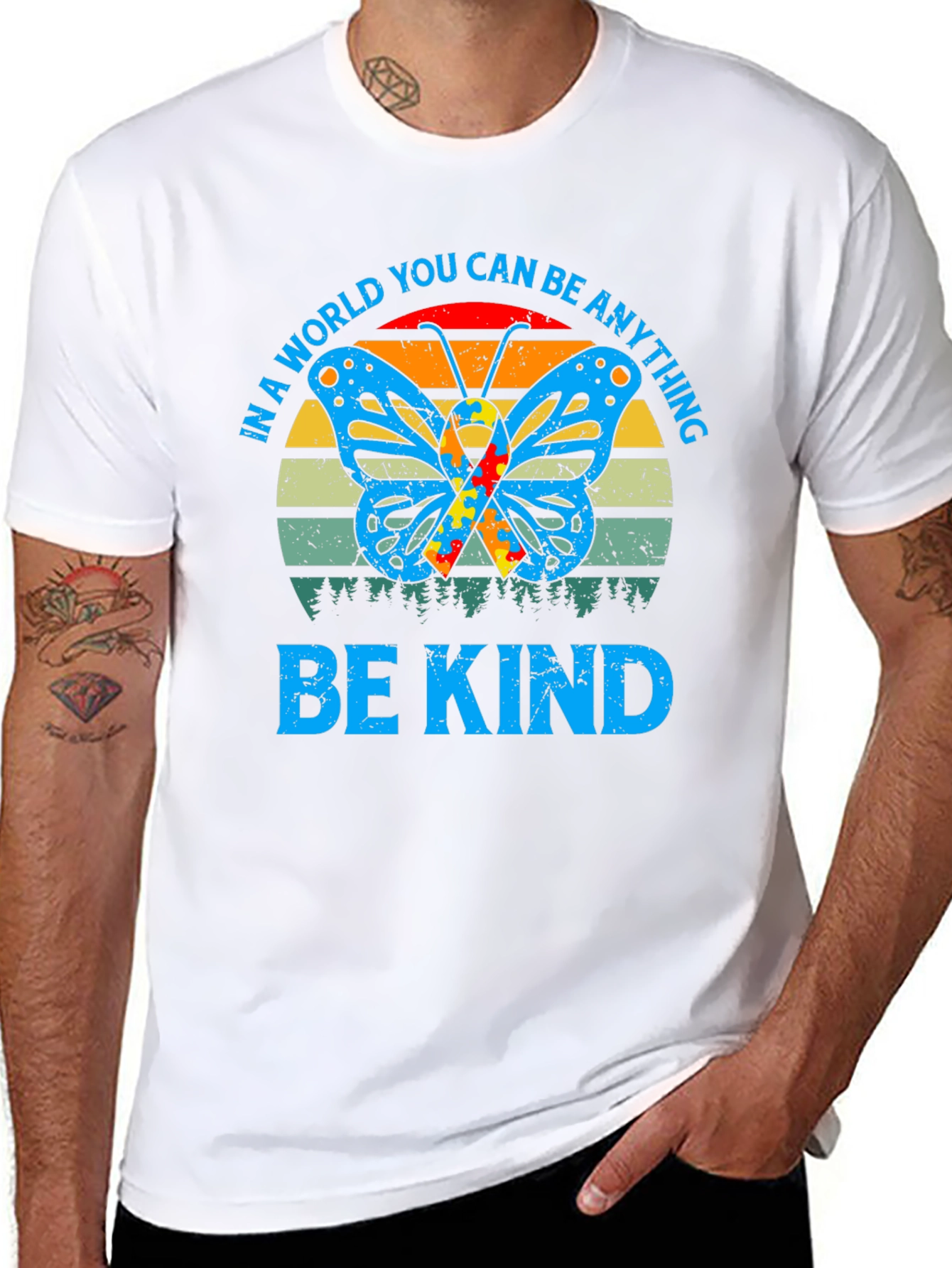 Be Kind Autism Butterfly Graphic Tee