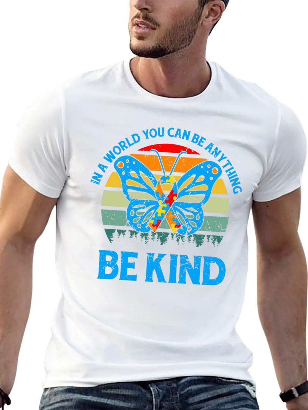 Be Kind Autism Butterfly Graphic Tee