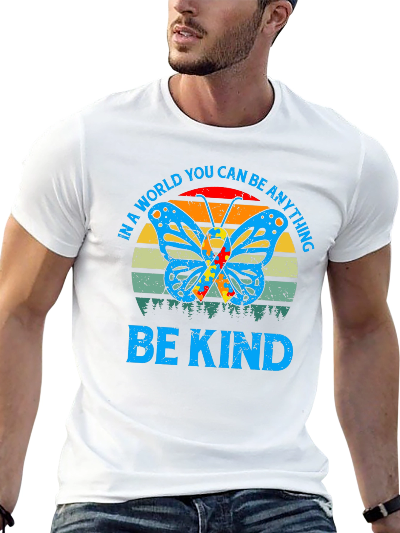 Be Kind Autism Butterfly Graphic Tee