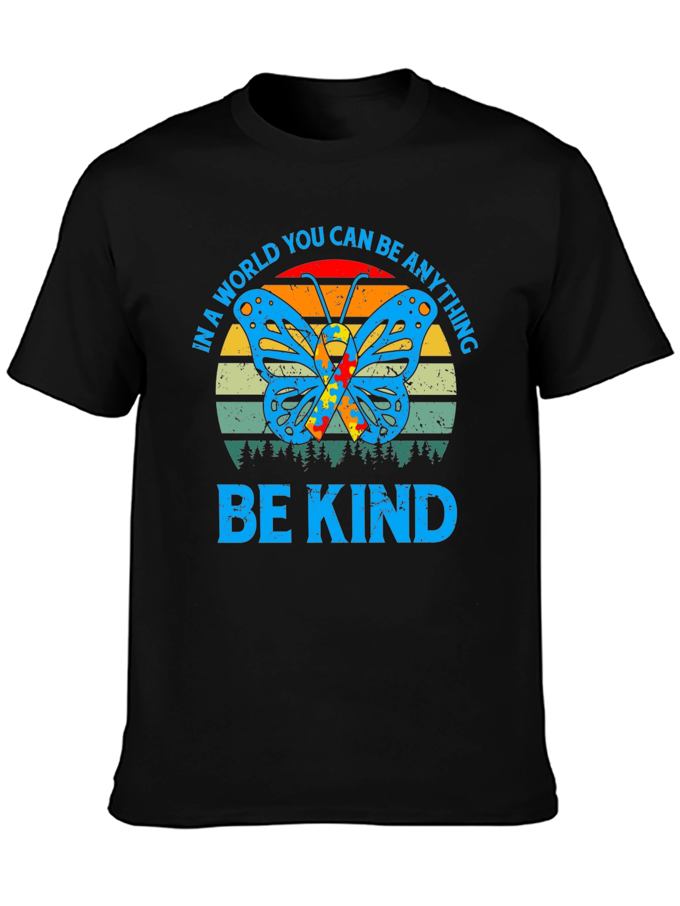 Be Kind Autism Butterfly Graphic Tee