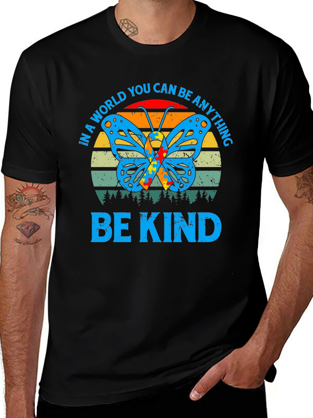 Be Kind Autism Butterfly Graphic Tee