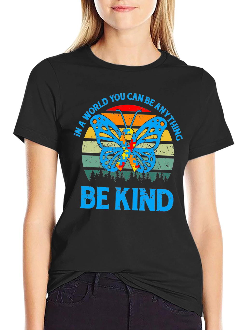 Be Kind Autism Butterfly Graphic Tee