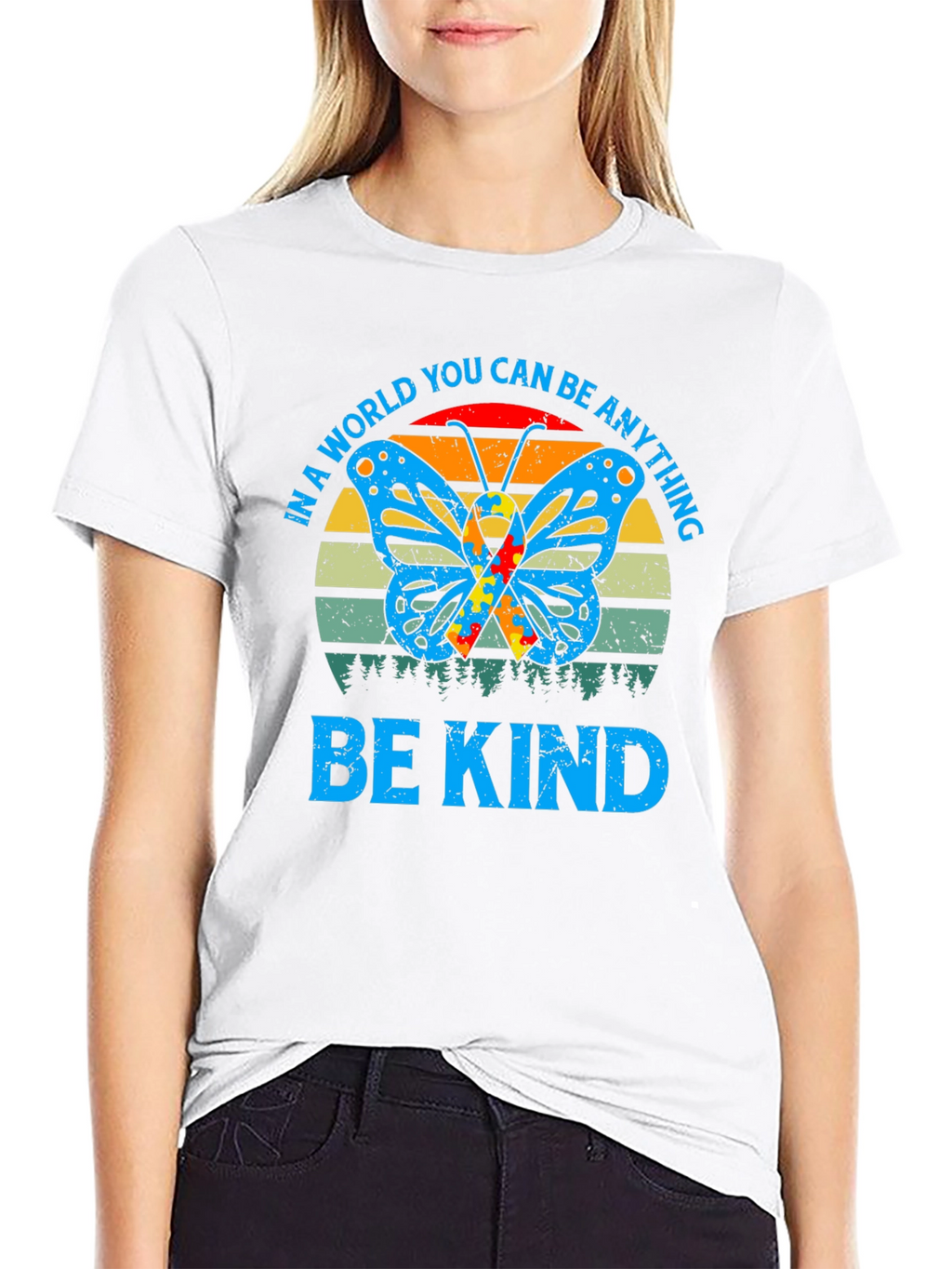 Be Kind Autism Butterfly Graphic Tee