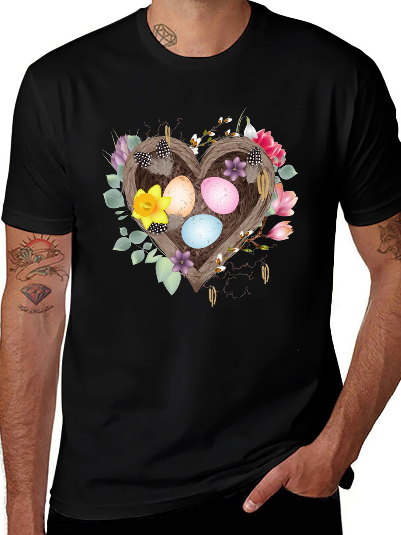 Easter Nest Heart T-Shirt