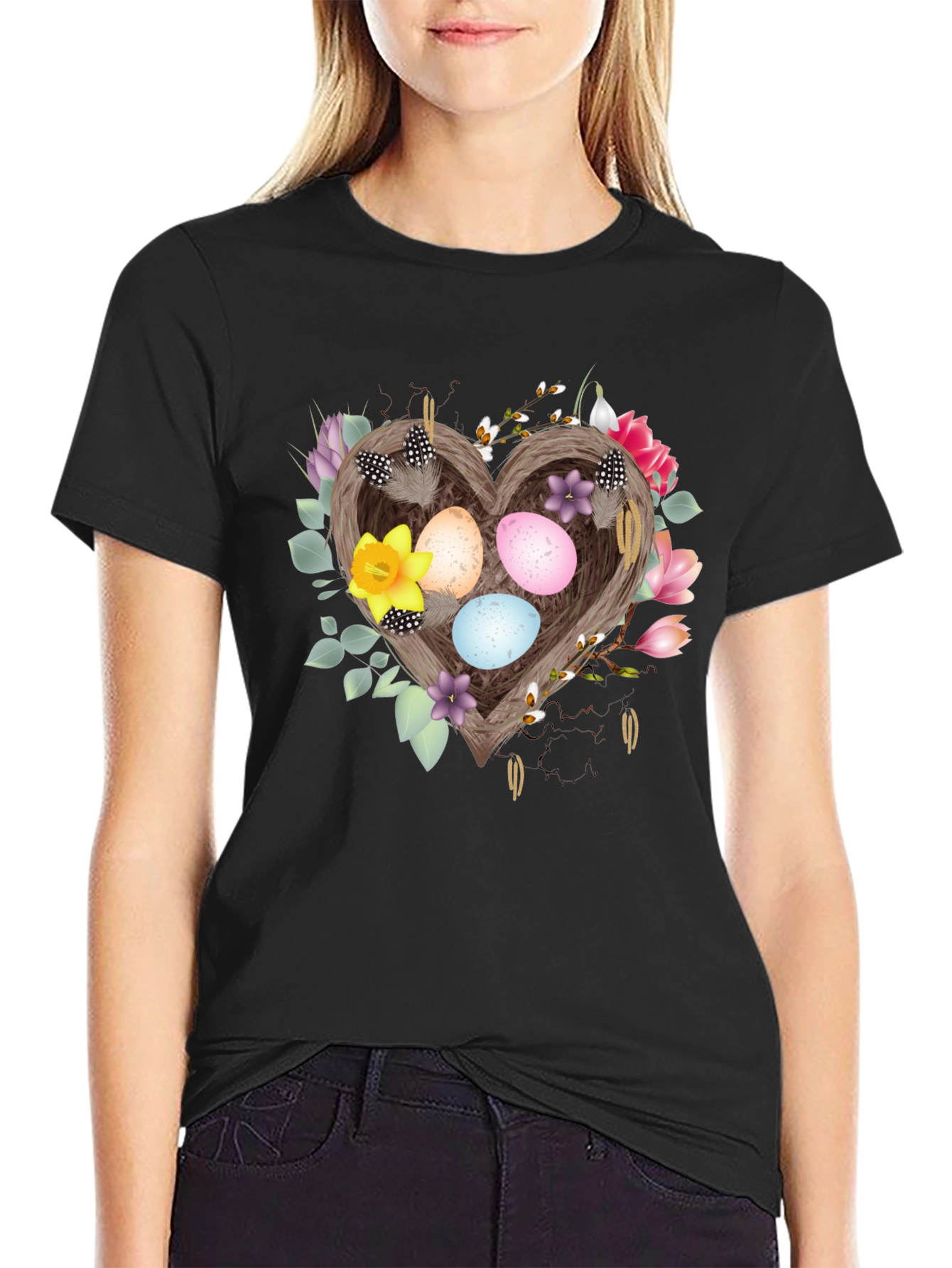 Easter Nest Heart T-Shirt