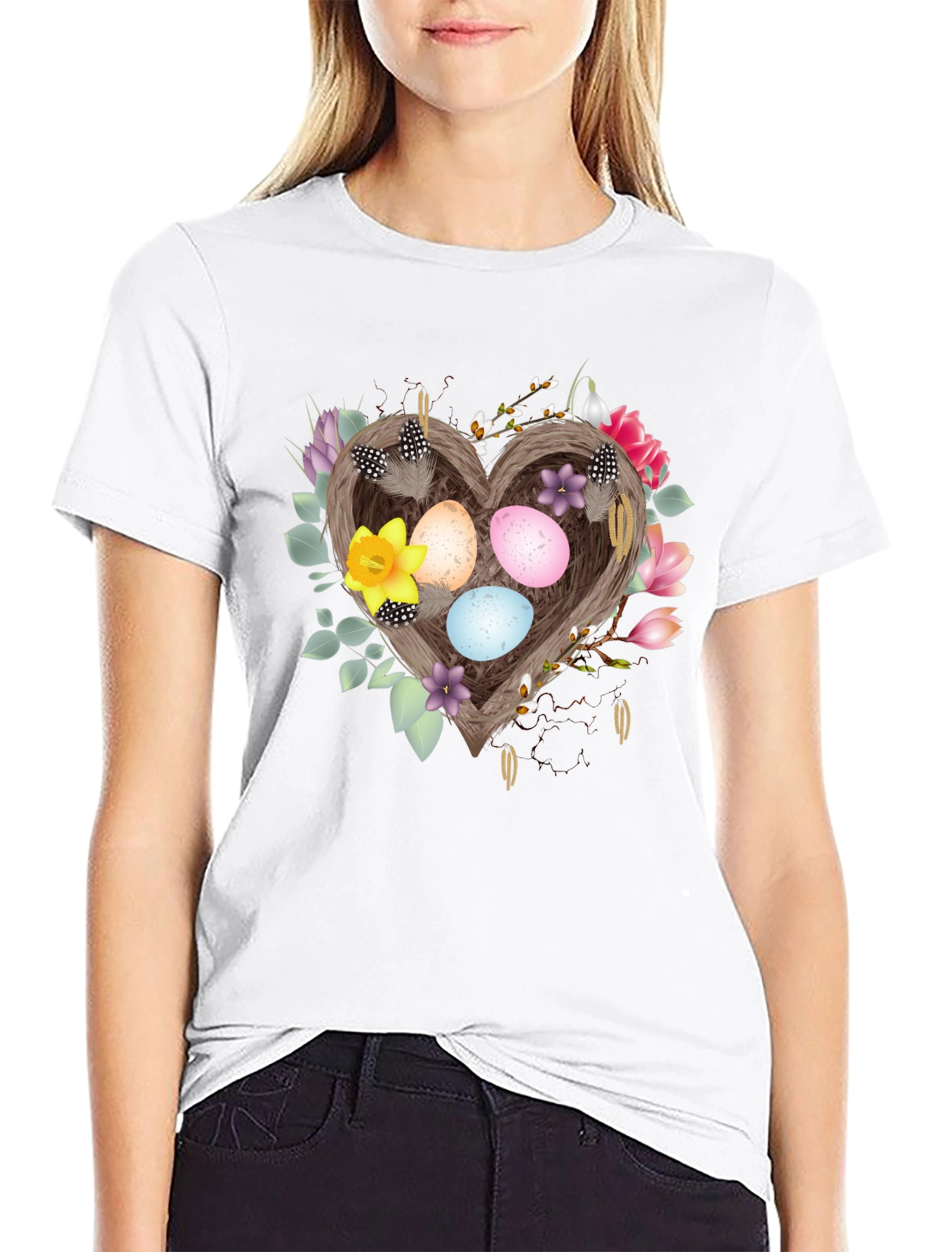 Easter Nest Heart T-Shirt