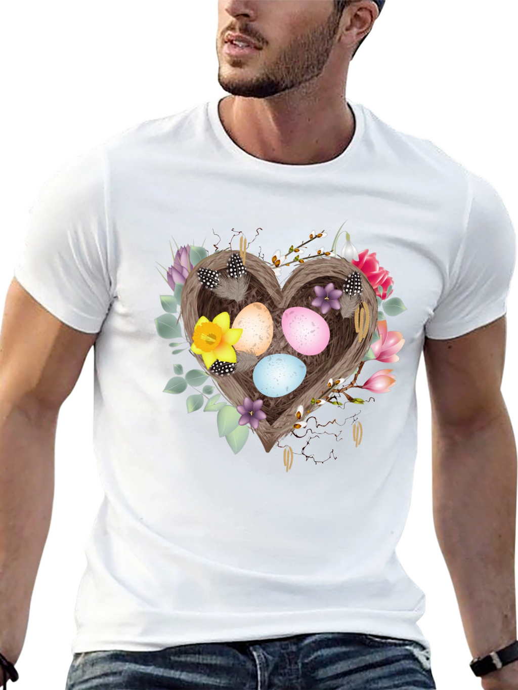 Easter Nest Heart T-Shirt