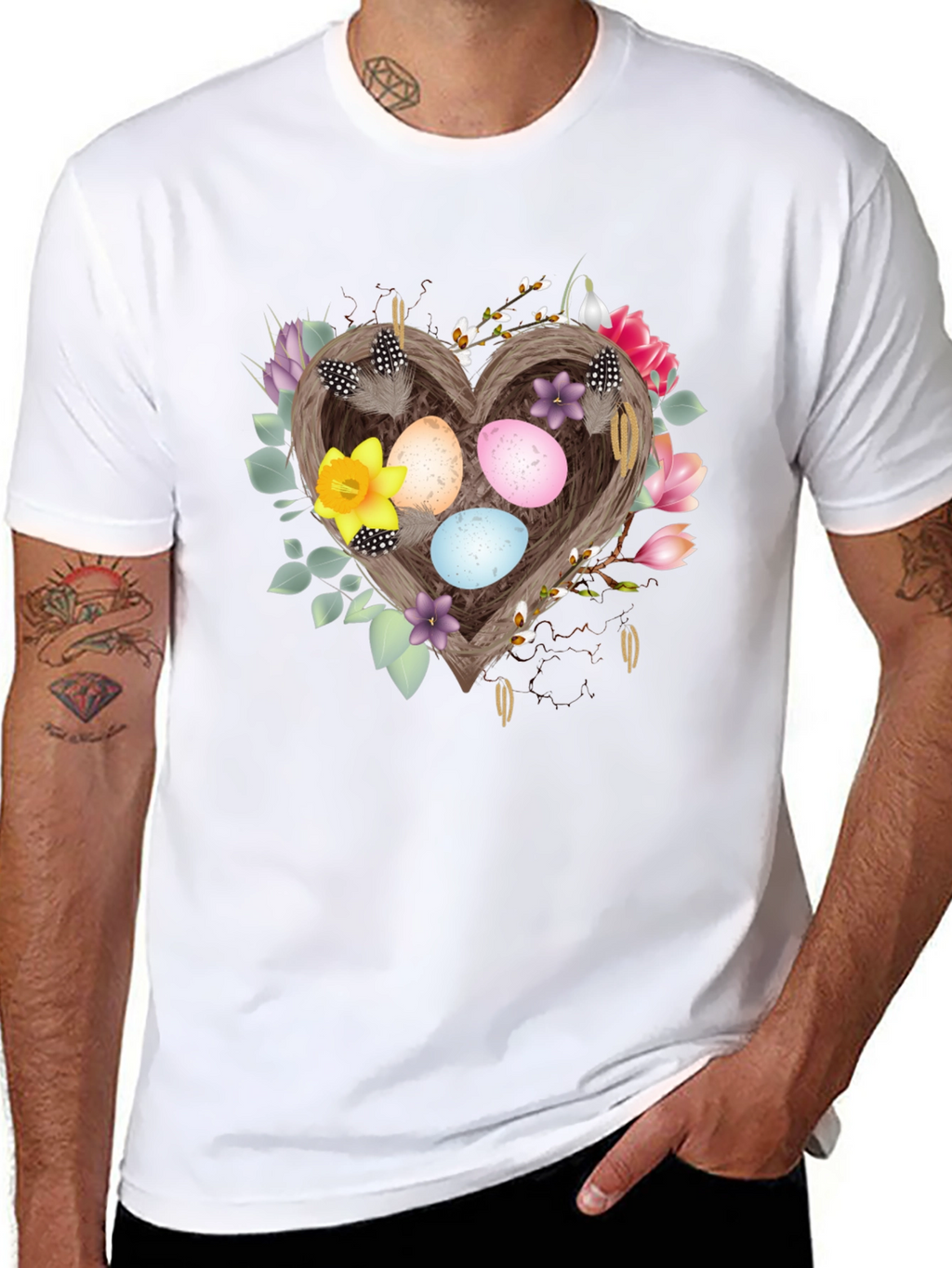 Easter Nest Heart T-Shirt
