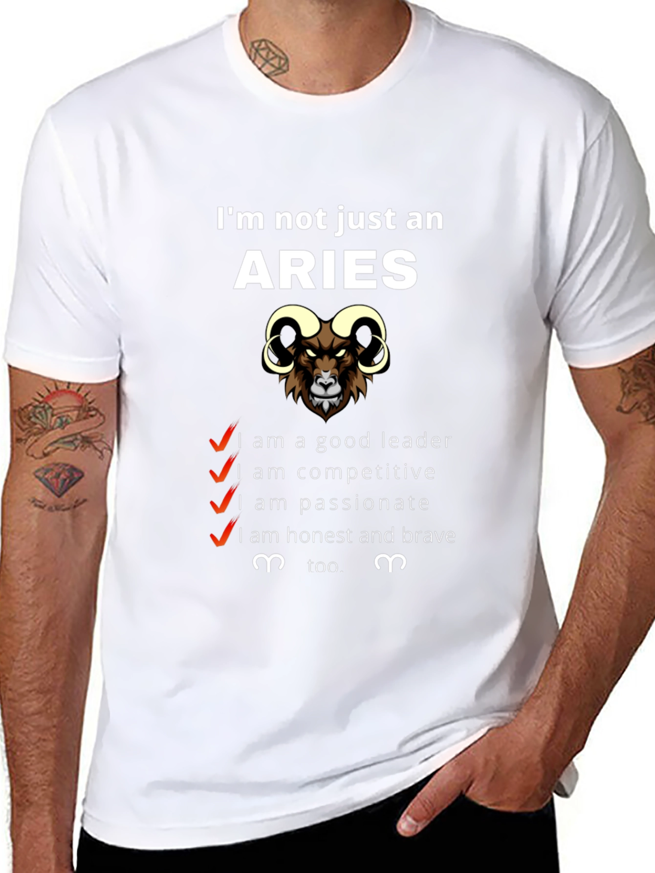 Aries Zodiac T-Shirt - Im Not Just an Aries Graphic Tee