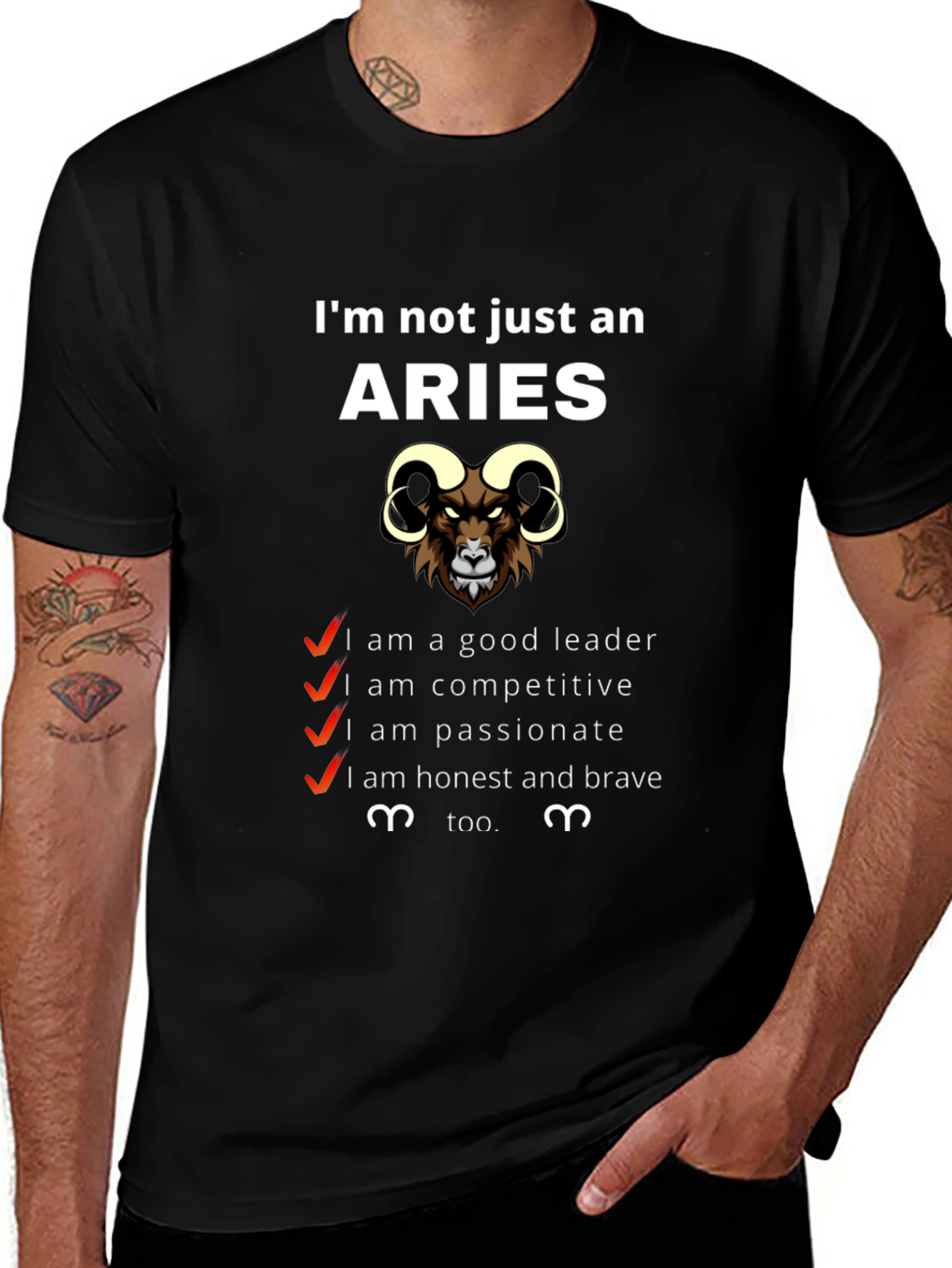Aries Zodiac T-Shirt - Im Not Just an Aries Graphic Tee