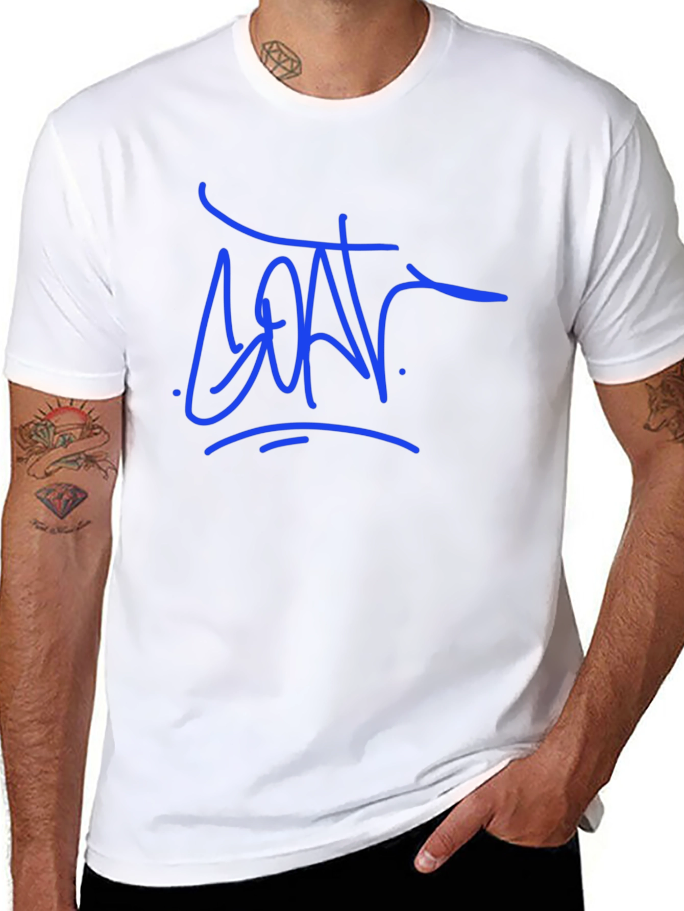 Modern Graphic Tee - Blue Tag