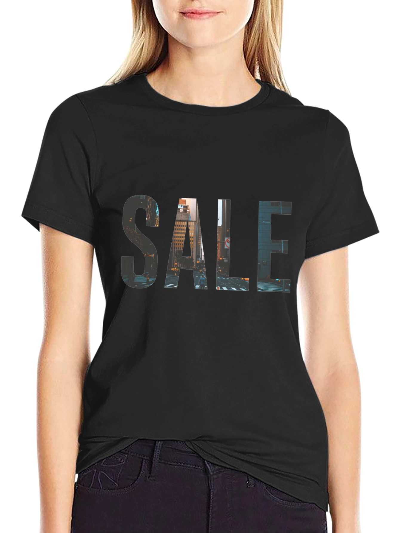 Cityscape SALE Black T-Shirt