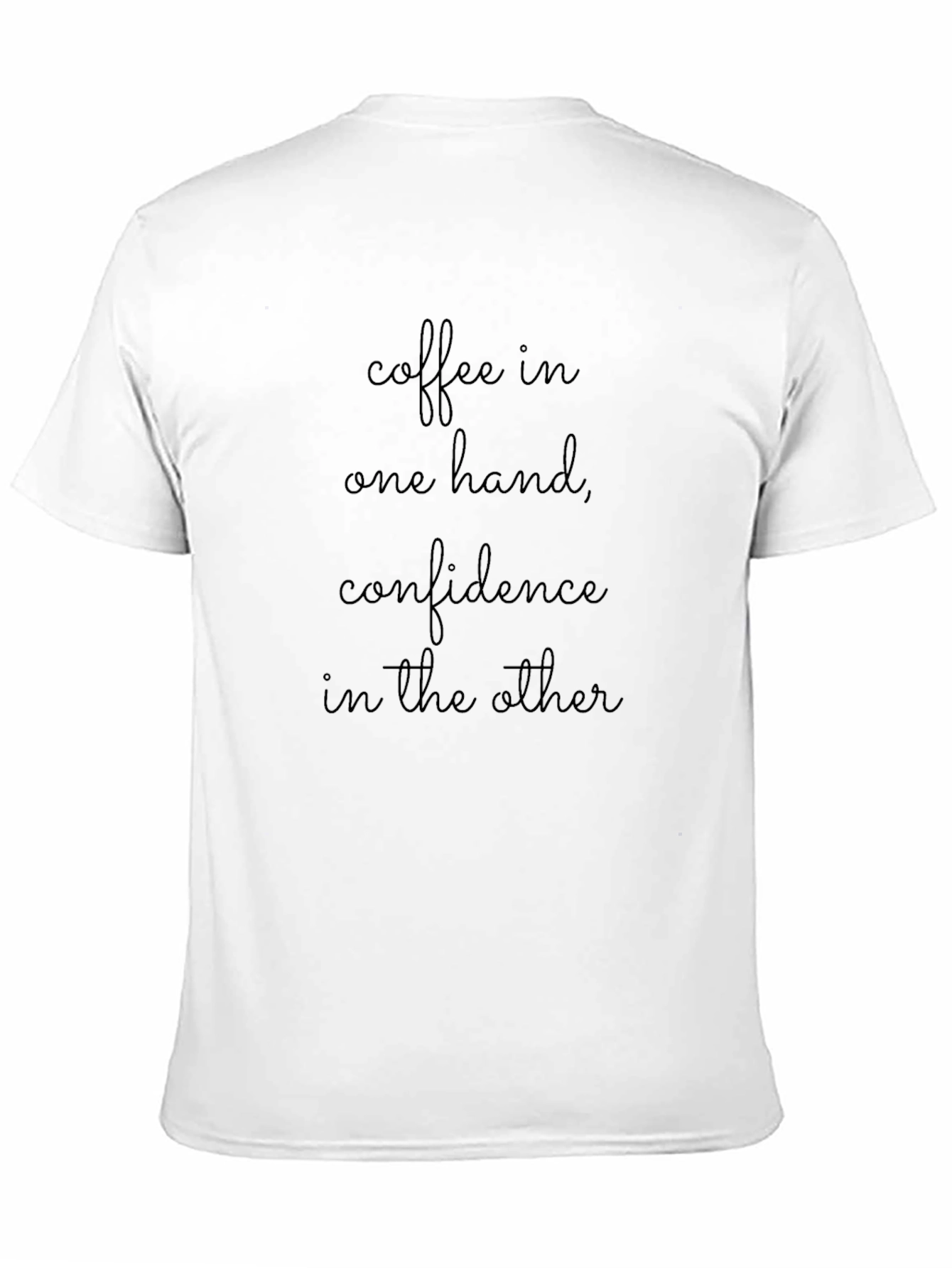 Coffee & Confidence Graphic Tee - Black Cotton T-Shirt