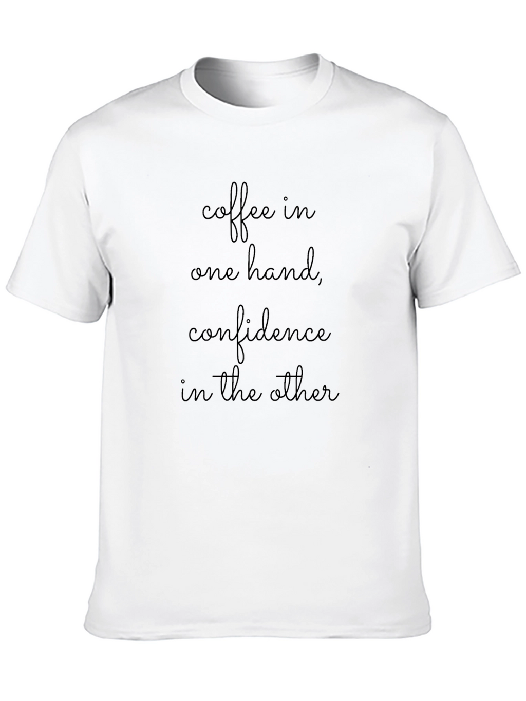 Coffee & Confidence Graphic Tee - Black Cotton T-Shirt
