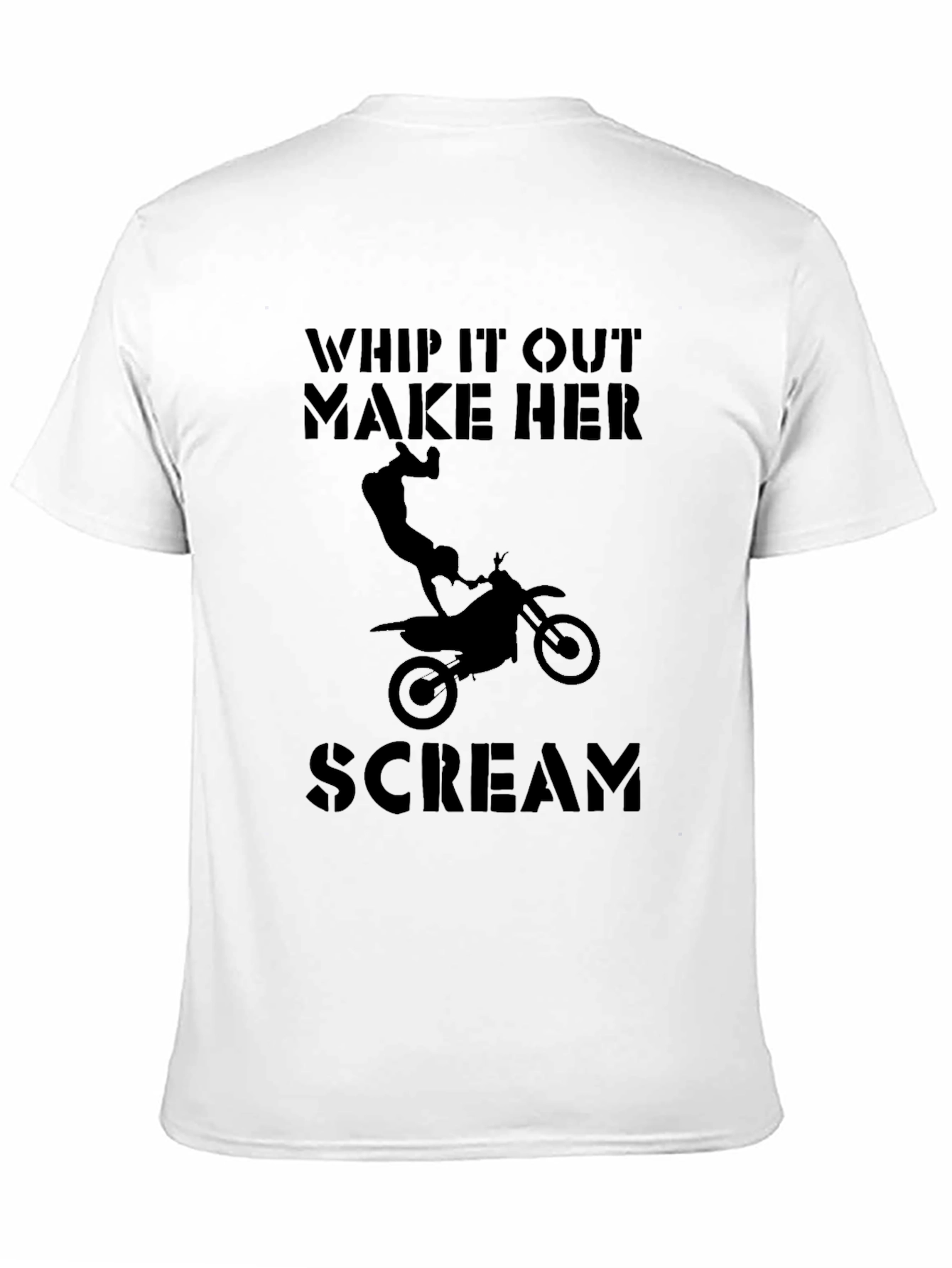 Whip It Out Motorcycle Graphic Tee - Black