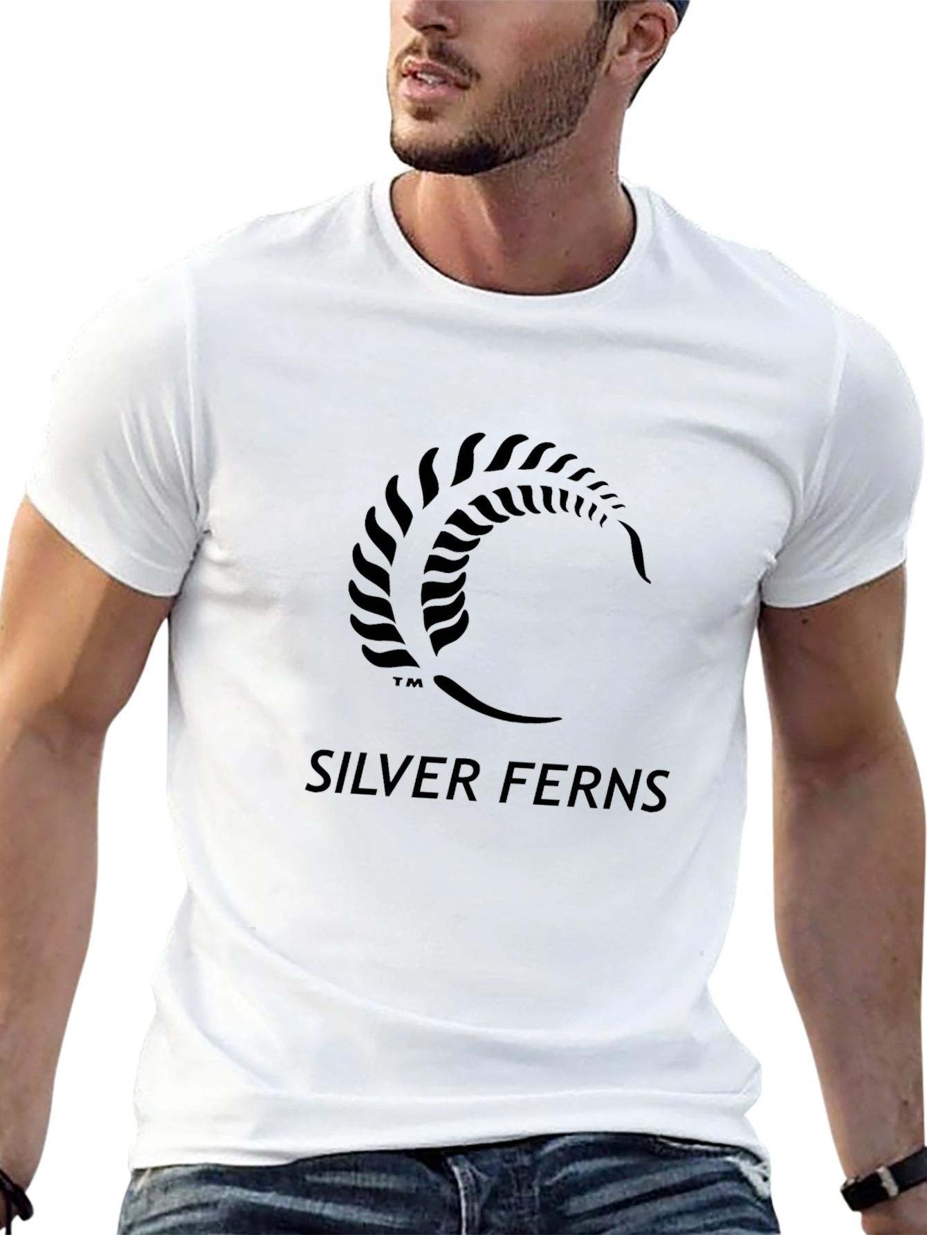 Black Silver Ferns Graphic T-Shirt