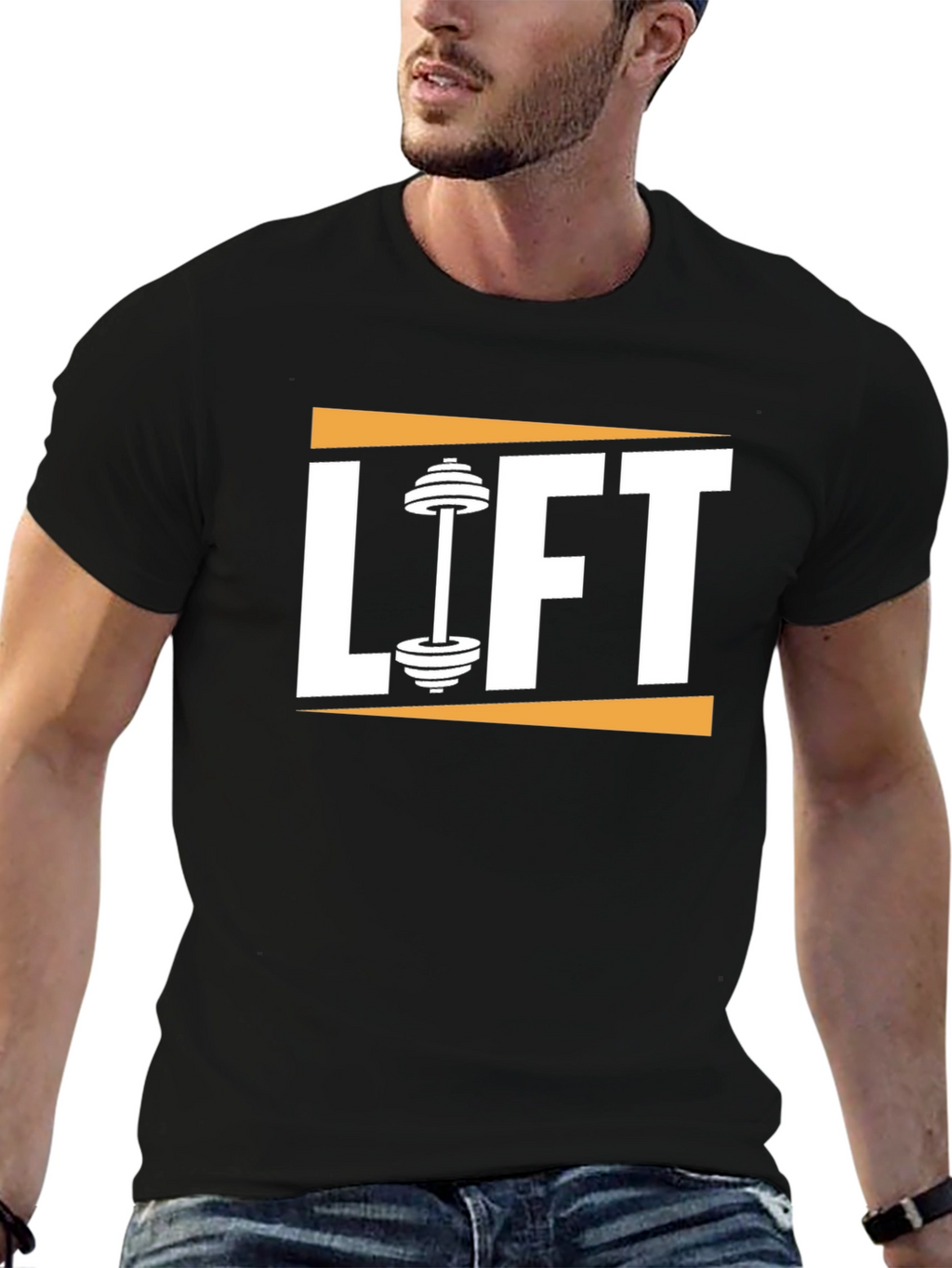 Lift Weights Graphic Tee - Black Cotton