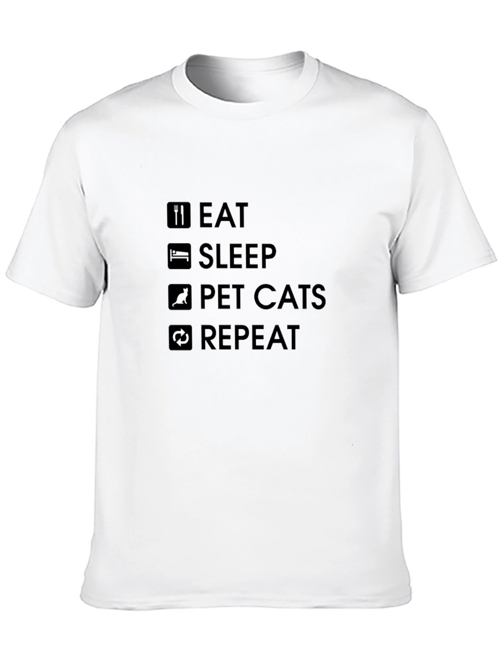 Eat Sleep Pet Cats Repeat T-Shirt
