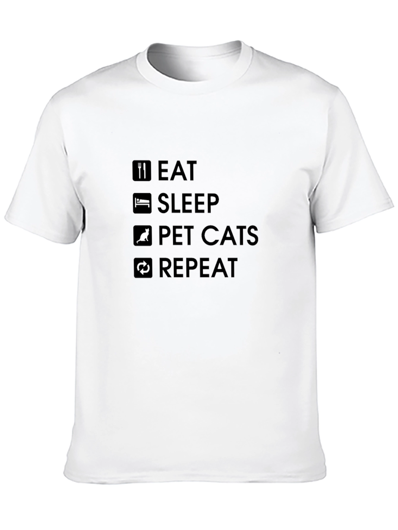 Eat Sleep Pet Cats Repeat T-Shirt