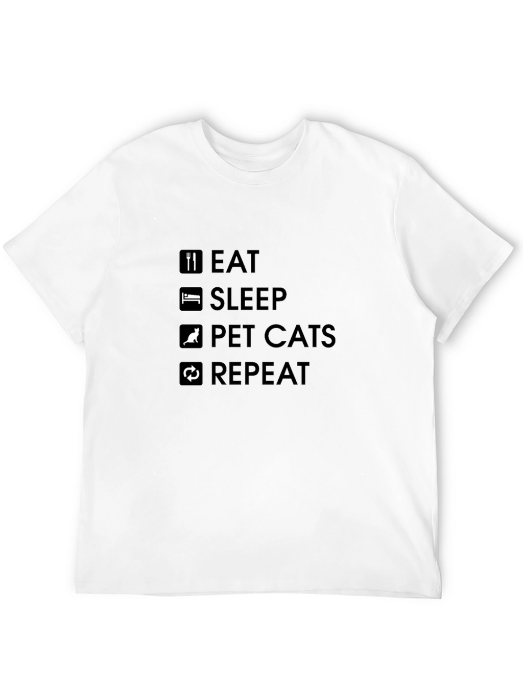 Eat Sleep Pet Cats Repeat T-Shirt