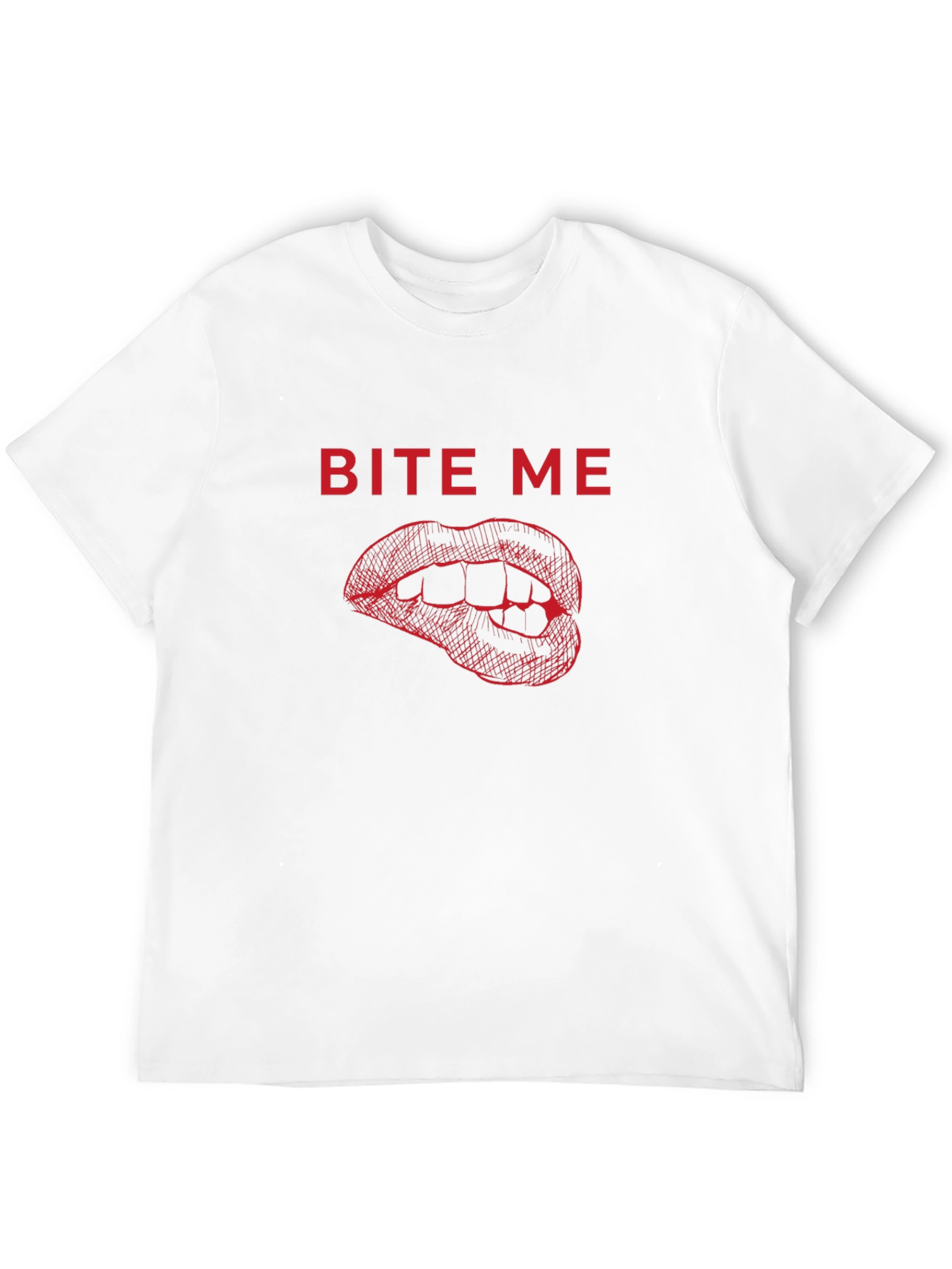 Bite Me Graphic Tee - Black Cotton T-Shirt