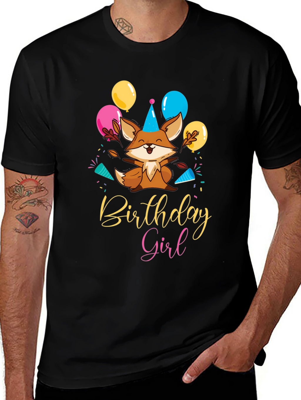 Birthday Girl Fox T-Shirt - Celebration Tee