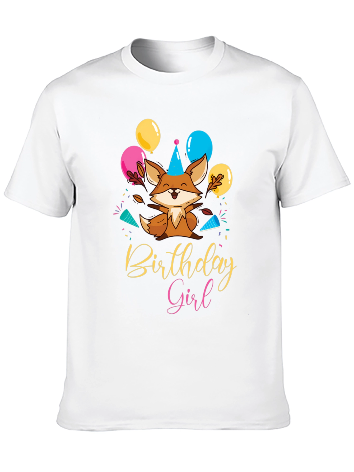 Birthday Girl Fox T-Shirt - Celebration Tee