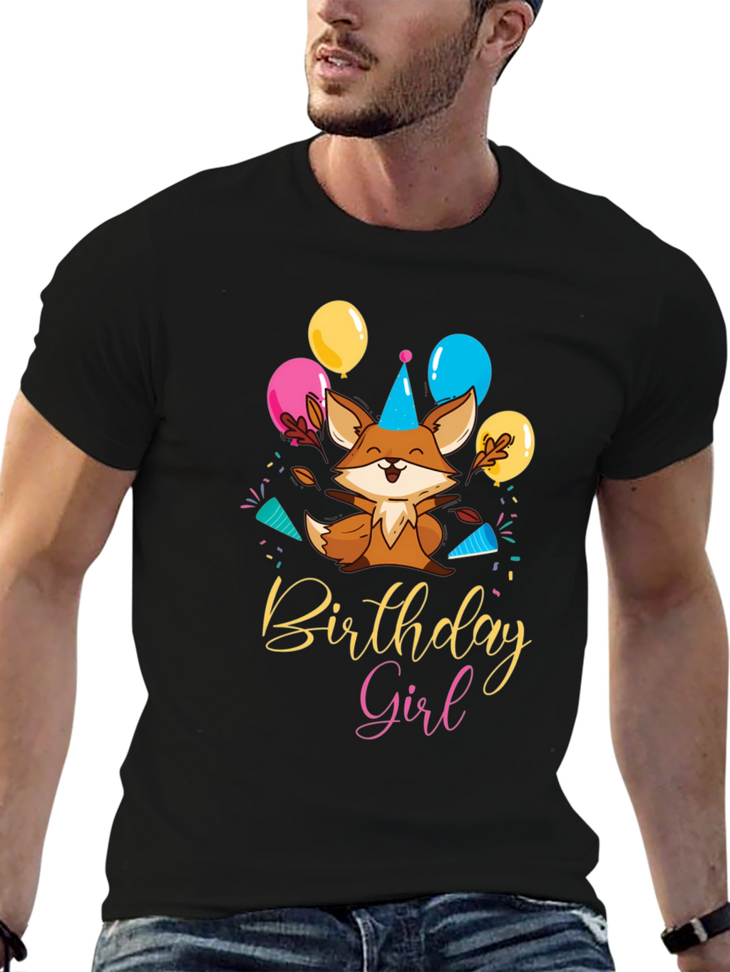 Birthday Girl Fox T-Shirt - Celebration Tee