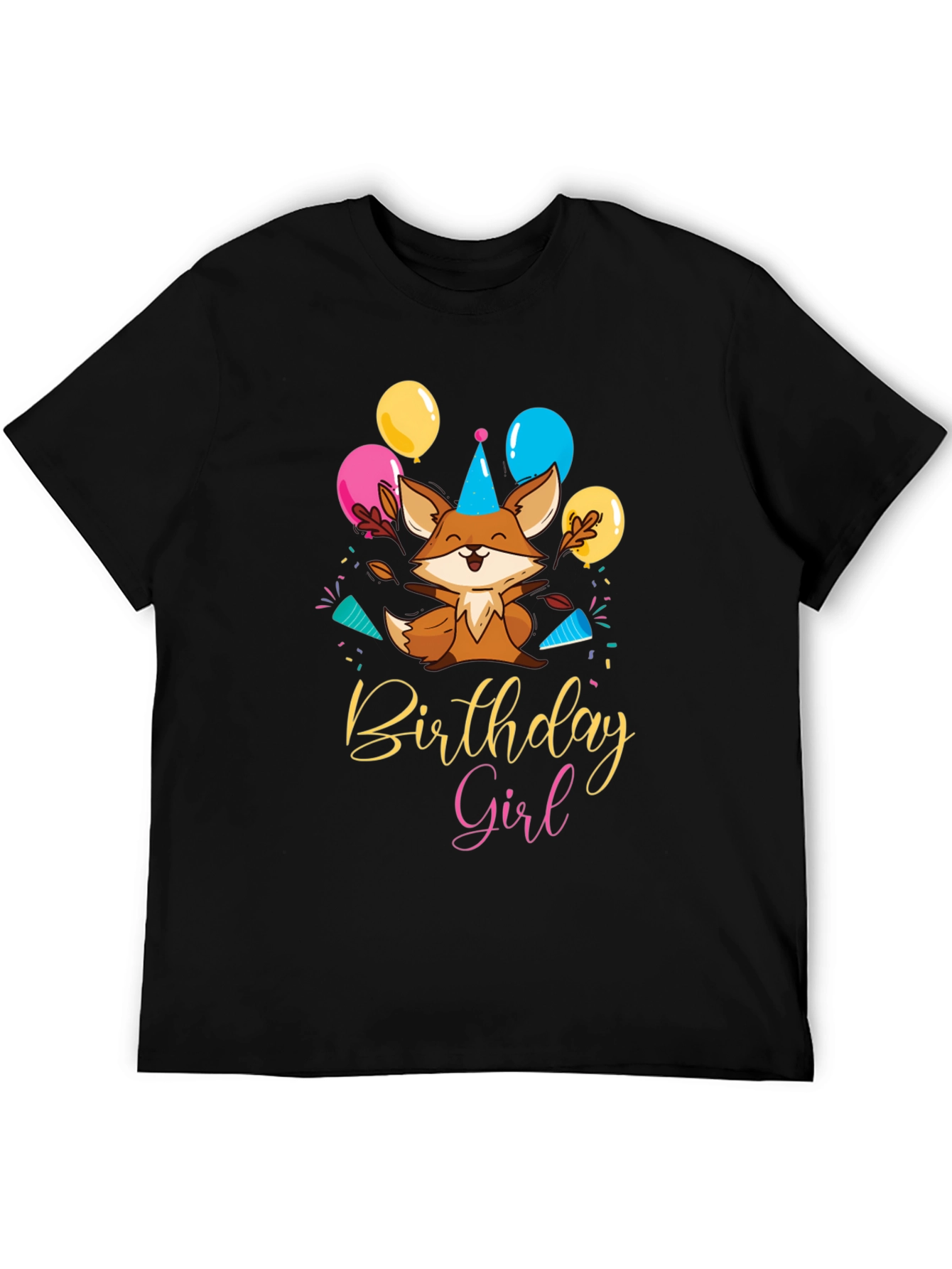 Birthday Girl Fox T-Shirt - Celebration Tee