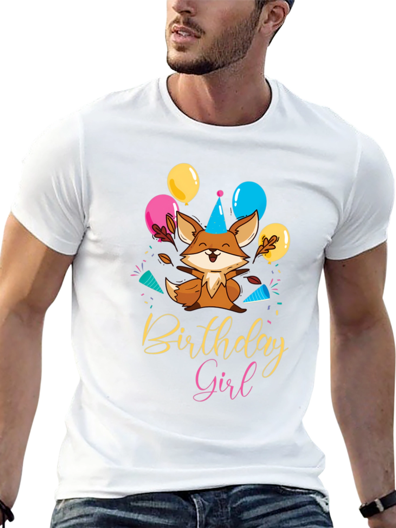 Birthday Girl Fox T-Shirt - Celebration Tee