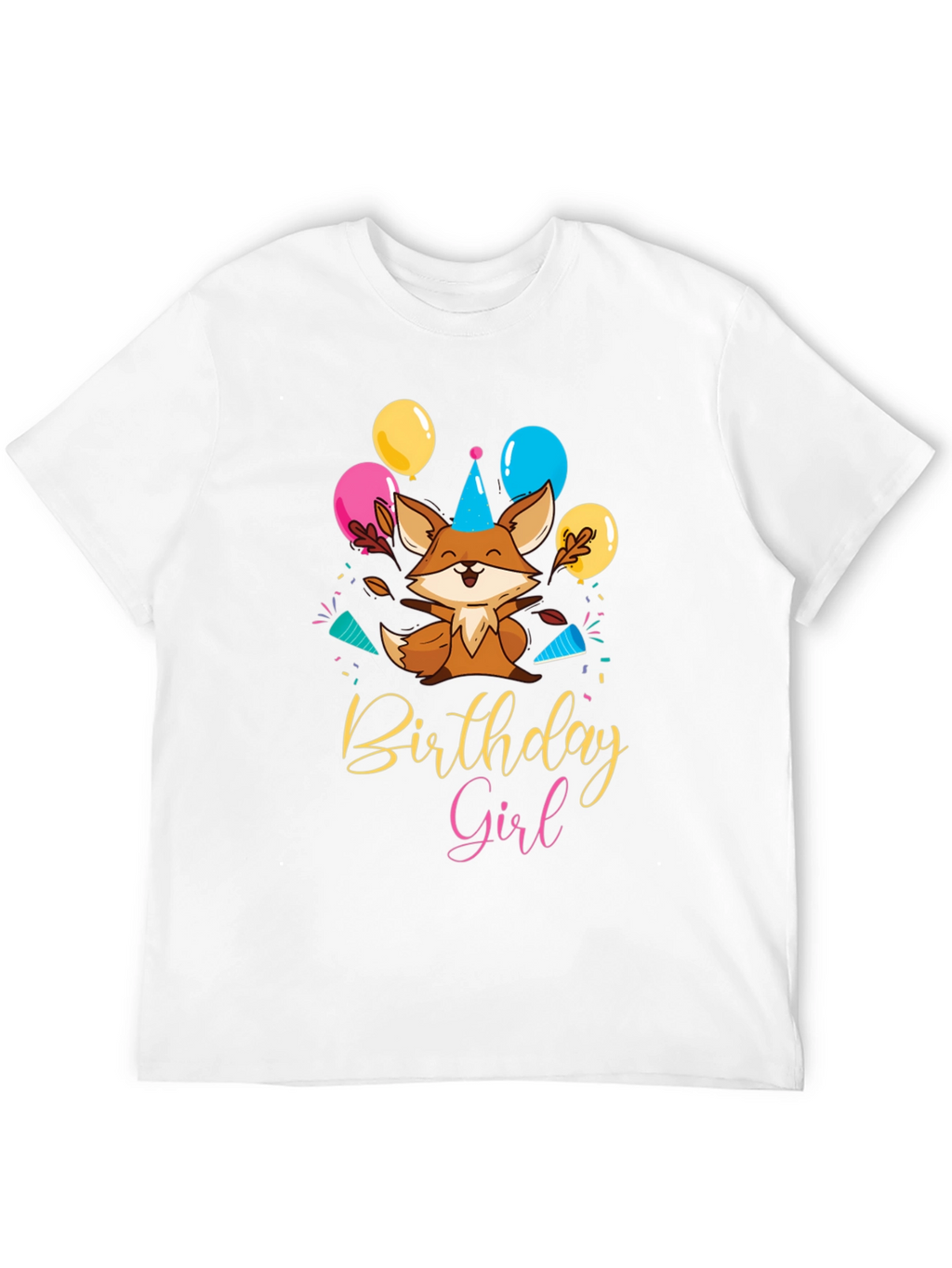 Birthday Girl Fox T-Shirt - Celebration Tee