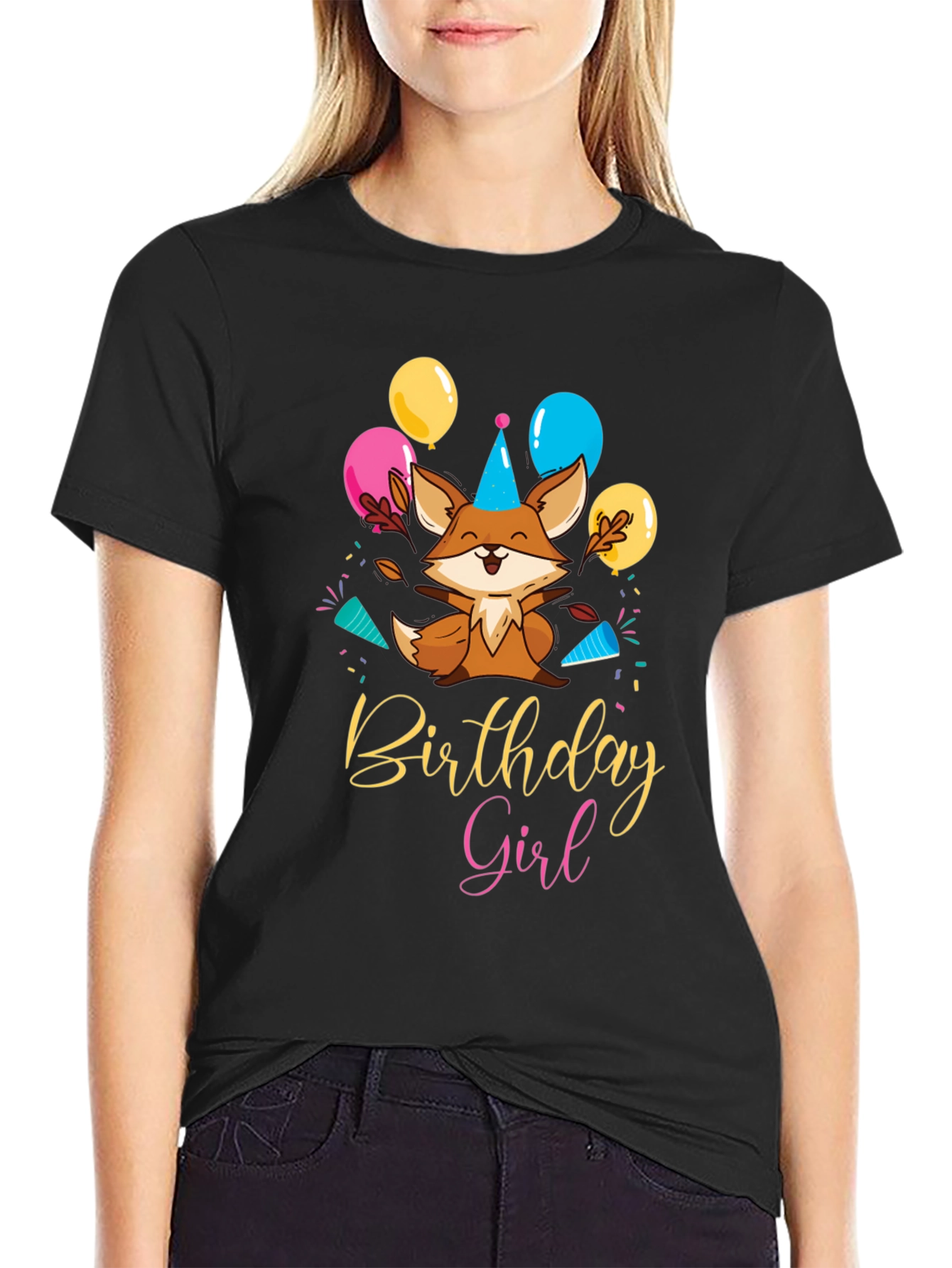 Birthday Girl Fox T-Shirt - Celebration Tee