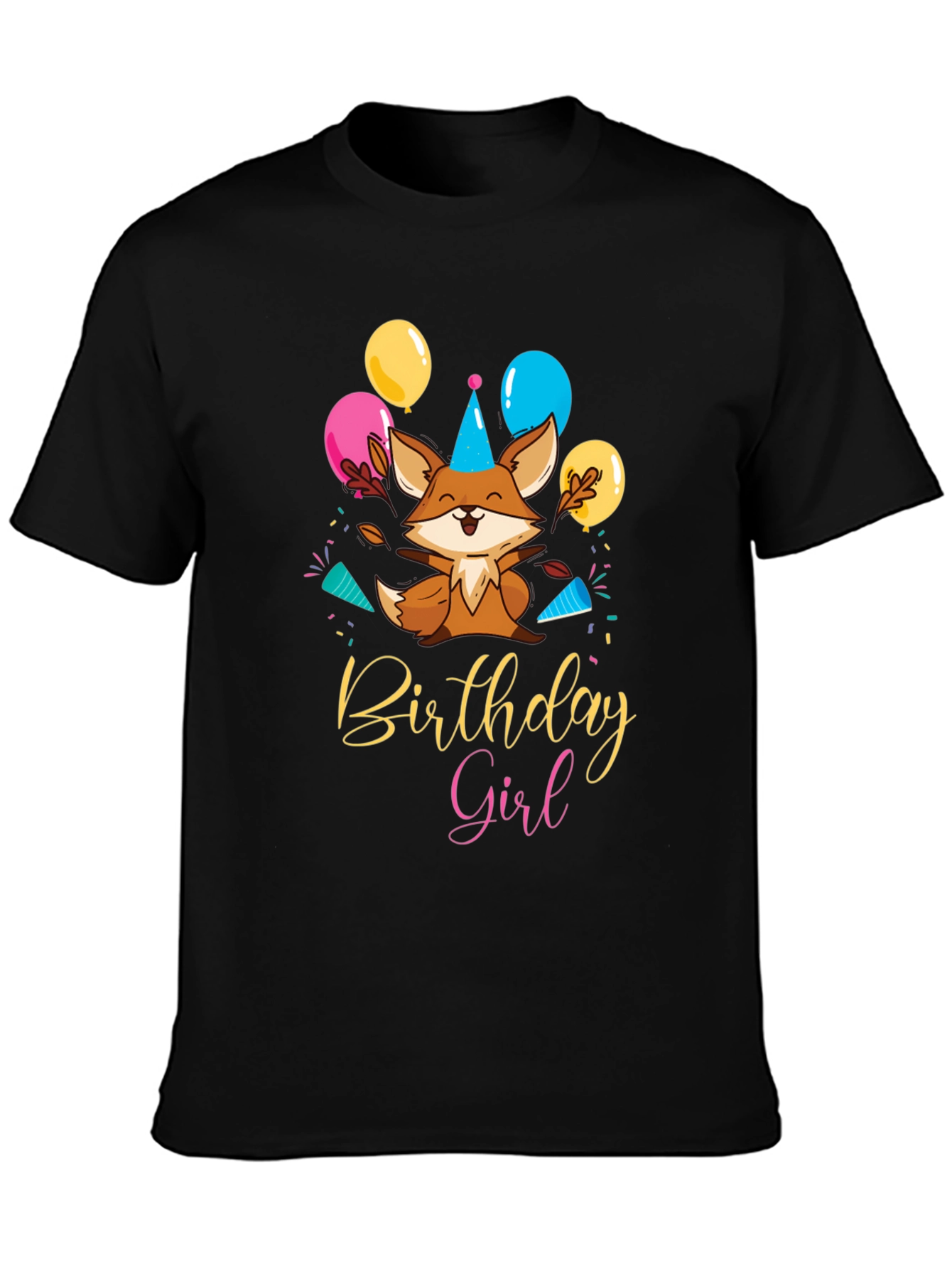 Birthday Girl Fox T-Shirt - Celebration Tee