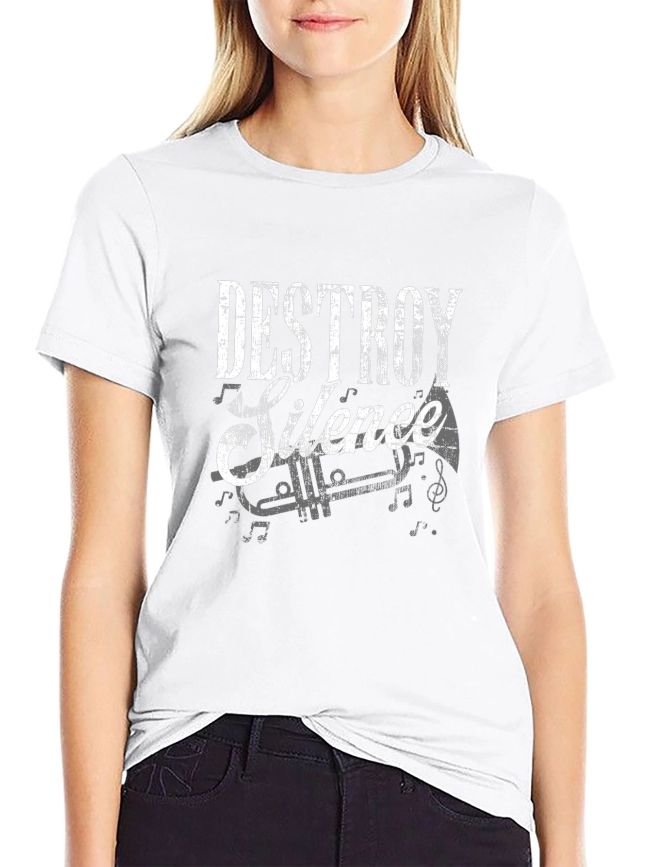 Destroy Silence Graphic Tee - Music Lover T-Shirt