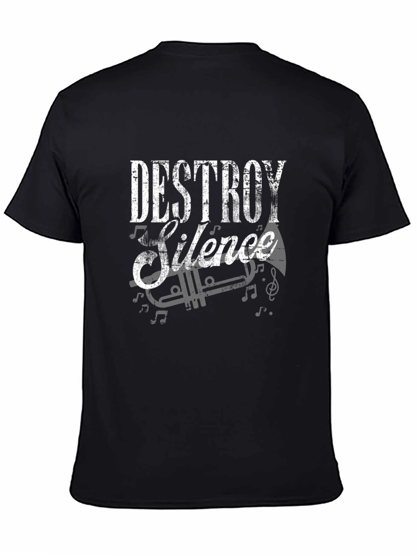 Destroy Silence Graphic Tee - Music Lover T-Shirt