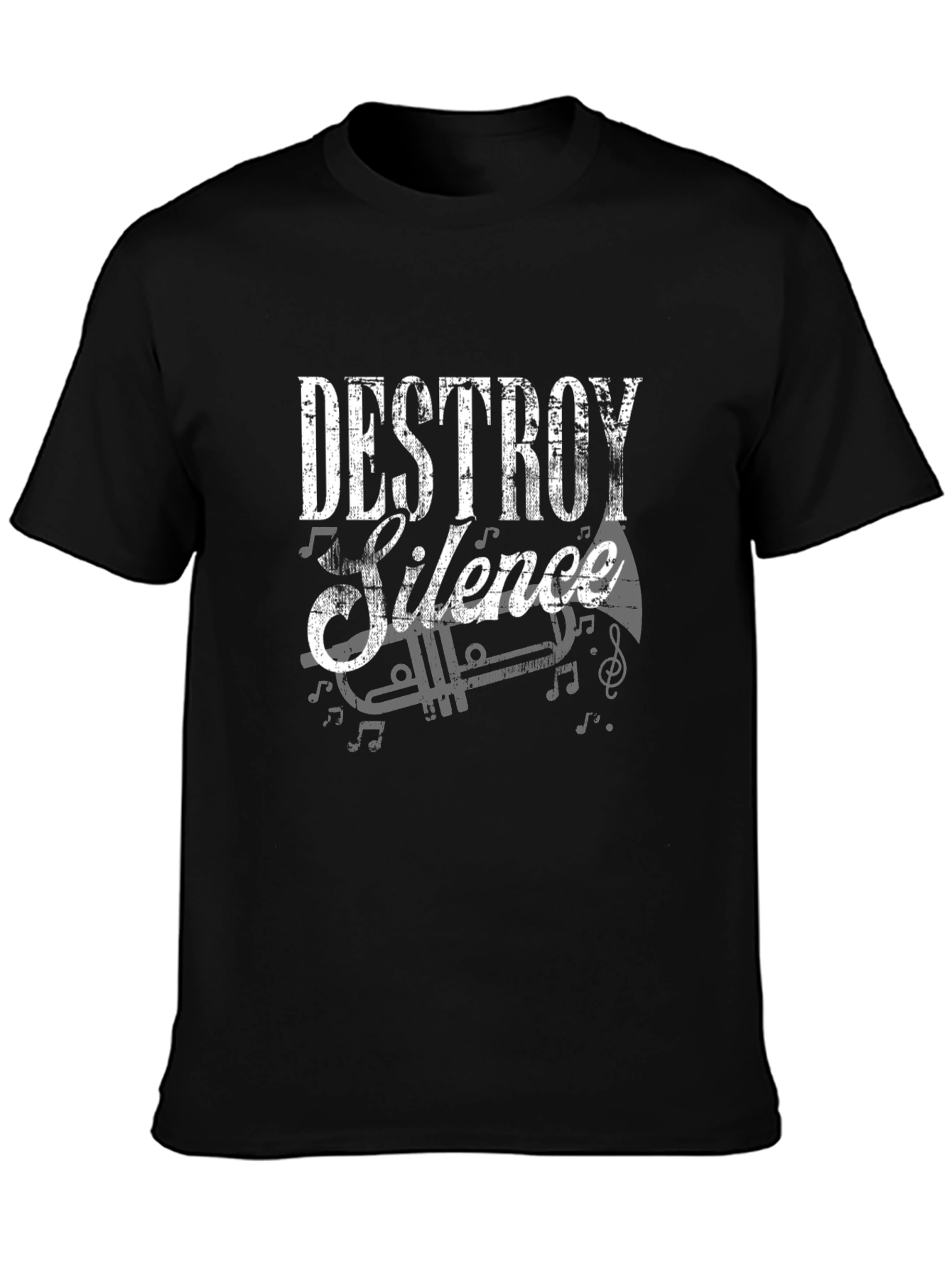 Destroy Silence Graphic Tee - Music Lover T-Shirt