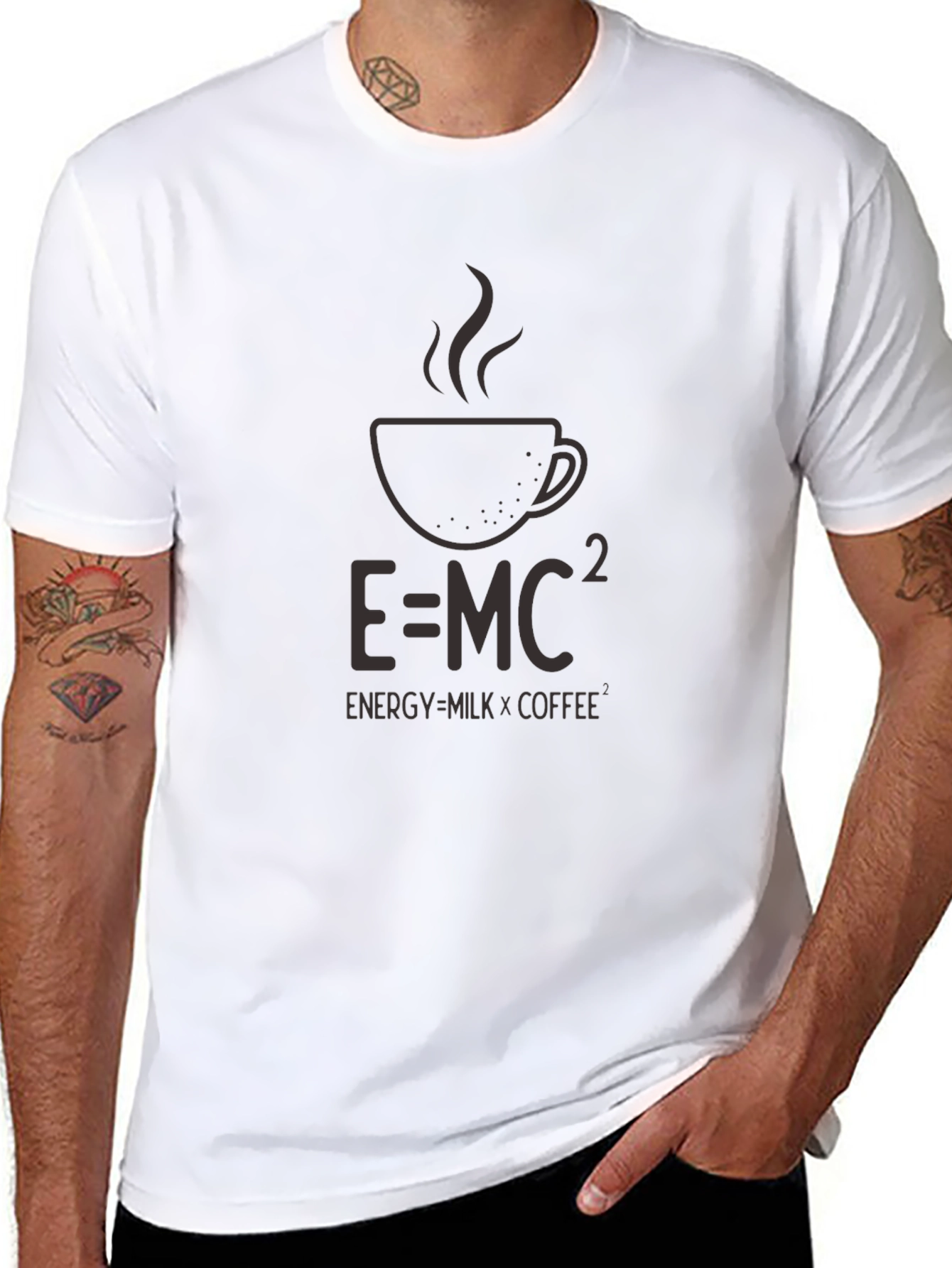E=MC² Coffee T-Shirt - Energy = Milk x Coffee