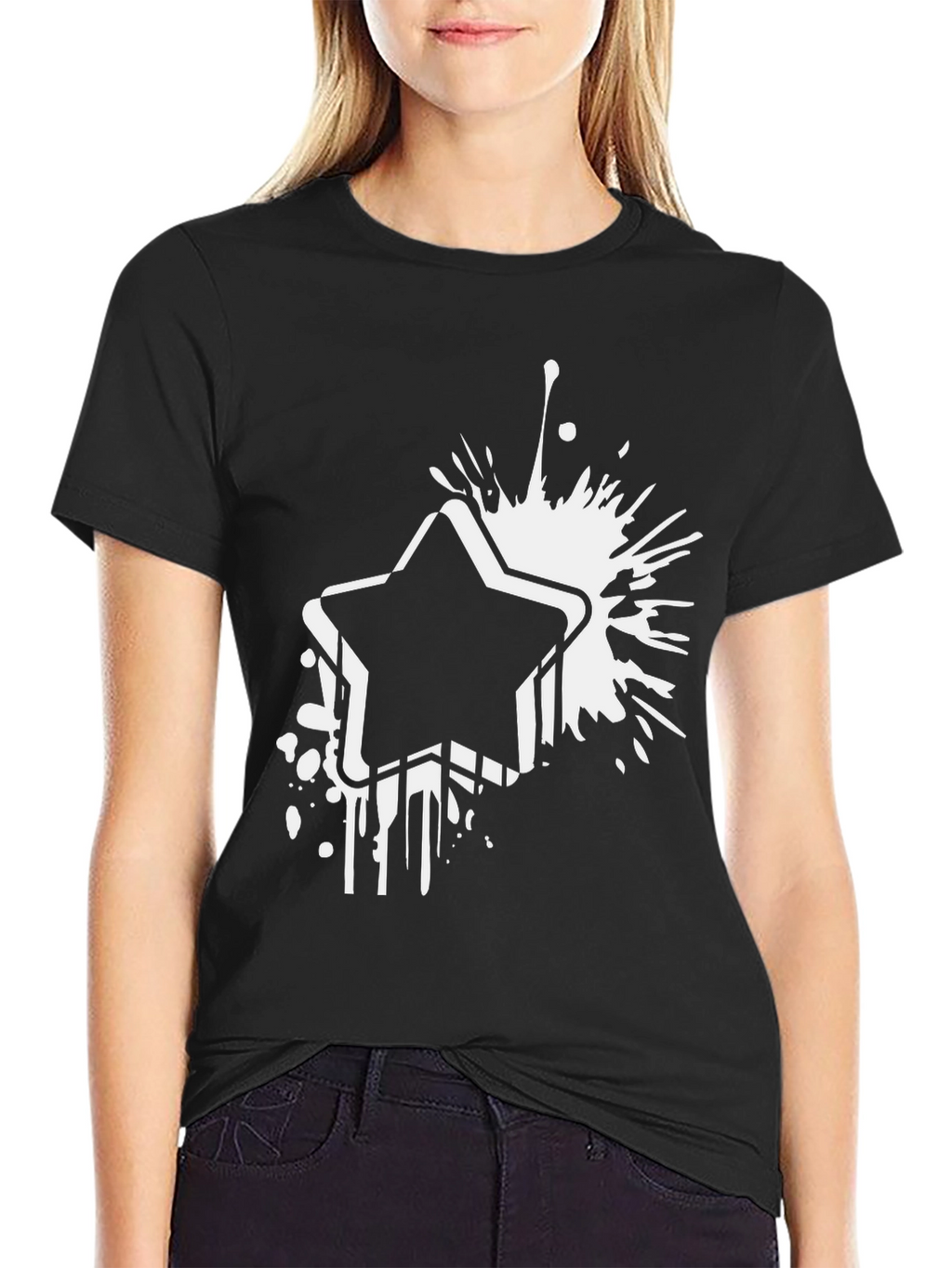 Bold Star Graphic Black T-Shirt
